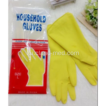 I-Yellow Rubber i-100% Latex Household Gloves